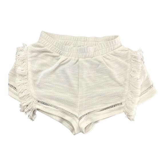 SUBOO Women's Shorts Castaway Fringing And Lattice Detailing White Size 2 - Picture 4 of 9